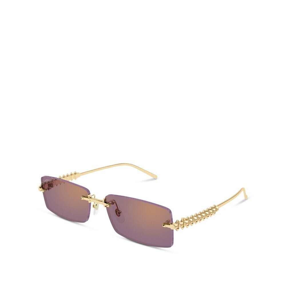 Cartier CT0604S-003 Sunglasses Gold Violet Metal